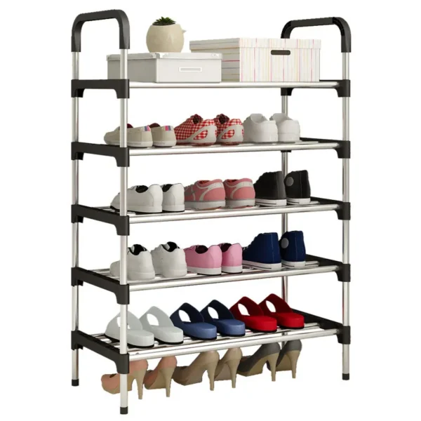 3-4-5-6-Layers-Stainless-Steel-Shoe-Rack-Multi-layer-Shoes-Cabinet-Storage-Organizer-Living with Zaabitmall.com