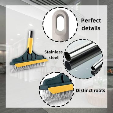  2-in-1 Floor Cleaning Brush - 120° Rotatable Head for Bathroom Tile, Windows, and More!"