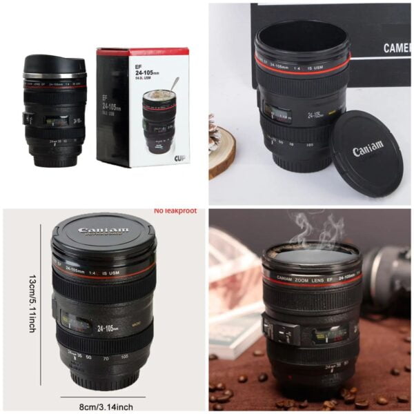 Awesome Stainless Steel Camera Coffee Lens Mug