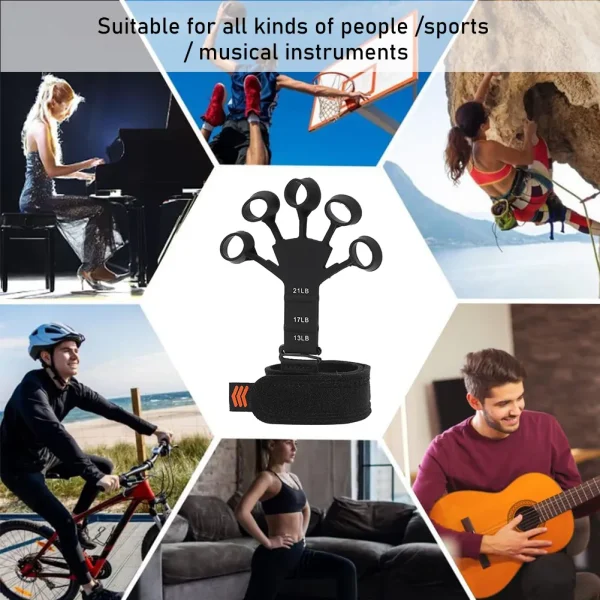 Silicone Gripster Grip Strengthener Finger Stretcher Hand Grip Trainer Gym Fitness Training And Exercise Hand Strengtheneextension Exercise Device