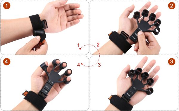 Silicone Gripster Grip Strengthener Finger Stretcher Hand Grip Trainer Gym Fitness Training And Exercise Hand Strengtheneextension Exercise Device