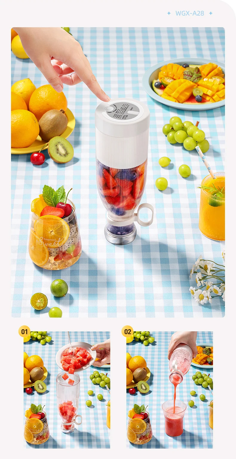 Mini Portable Blender - Juicer Mixer for Refreshing Smoothies