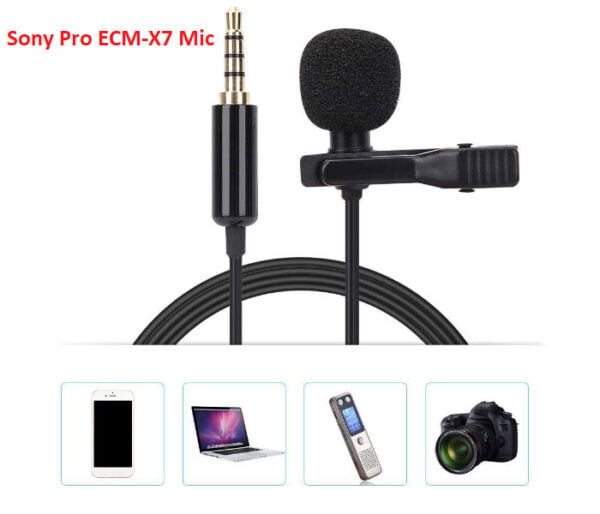 Sony ECM-X7 BMP Lapel Microphone | 5M Wire