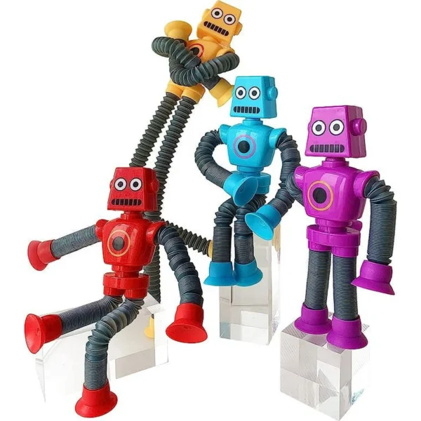 Telescopic Suction Cup Robot Toy | Shape Changing Fidget Toy (Random Color)