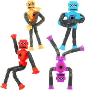 Telescopic Suction Cup Robot Toy | Shape Changing Fidget Toy (Random Color)