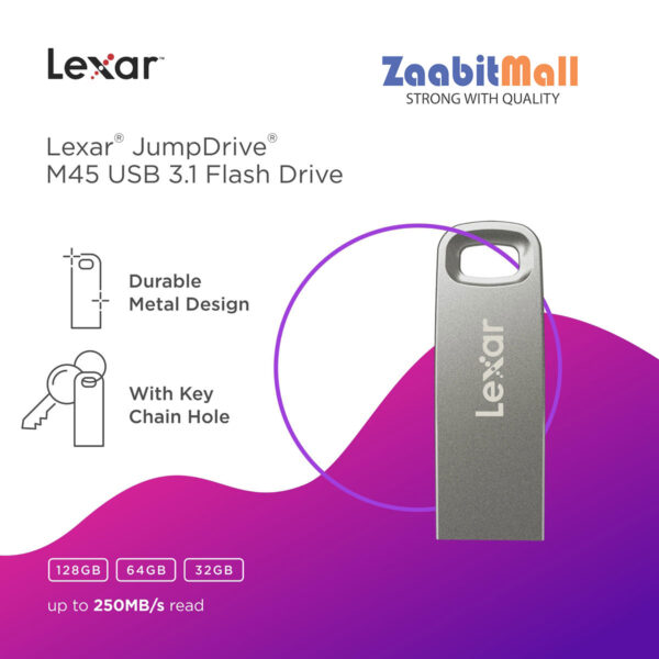 Lexar Jumpdrive M45 USB 3.1 Metal Flash Drive,250MB/s