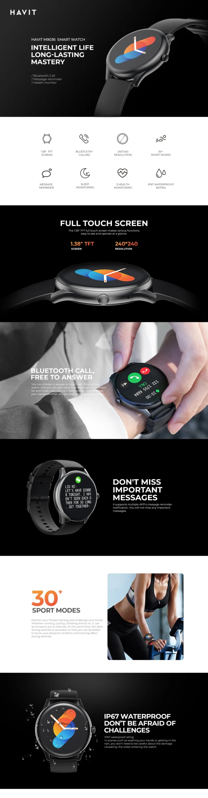 Havit M9036 Smart Watch