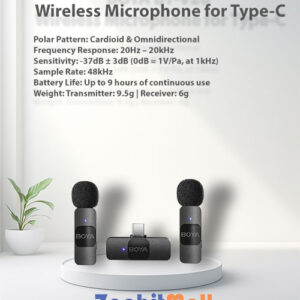 BOYA BY-V20 Wireless Microphone for Type-C – Professional Sound for Creators in Pakistan